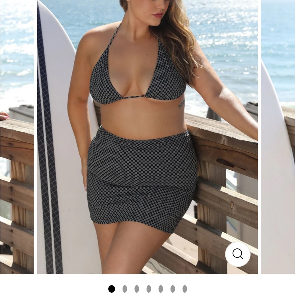 JMP the Label - Black Check Bikini Set